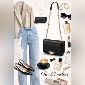 Kate Spade EUC Black, Buttery.
Leather & Chain Crossbody Bag
Timeless Kate Spade